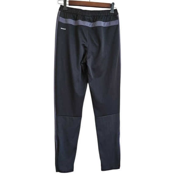 Adidas Sweatpants Athletic Soccer Ankle Zippers Grey Youth Boy's Medium - Picture 6 of 9